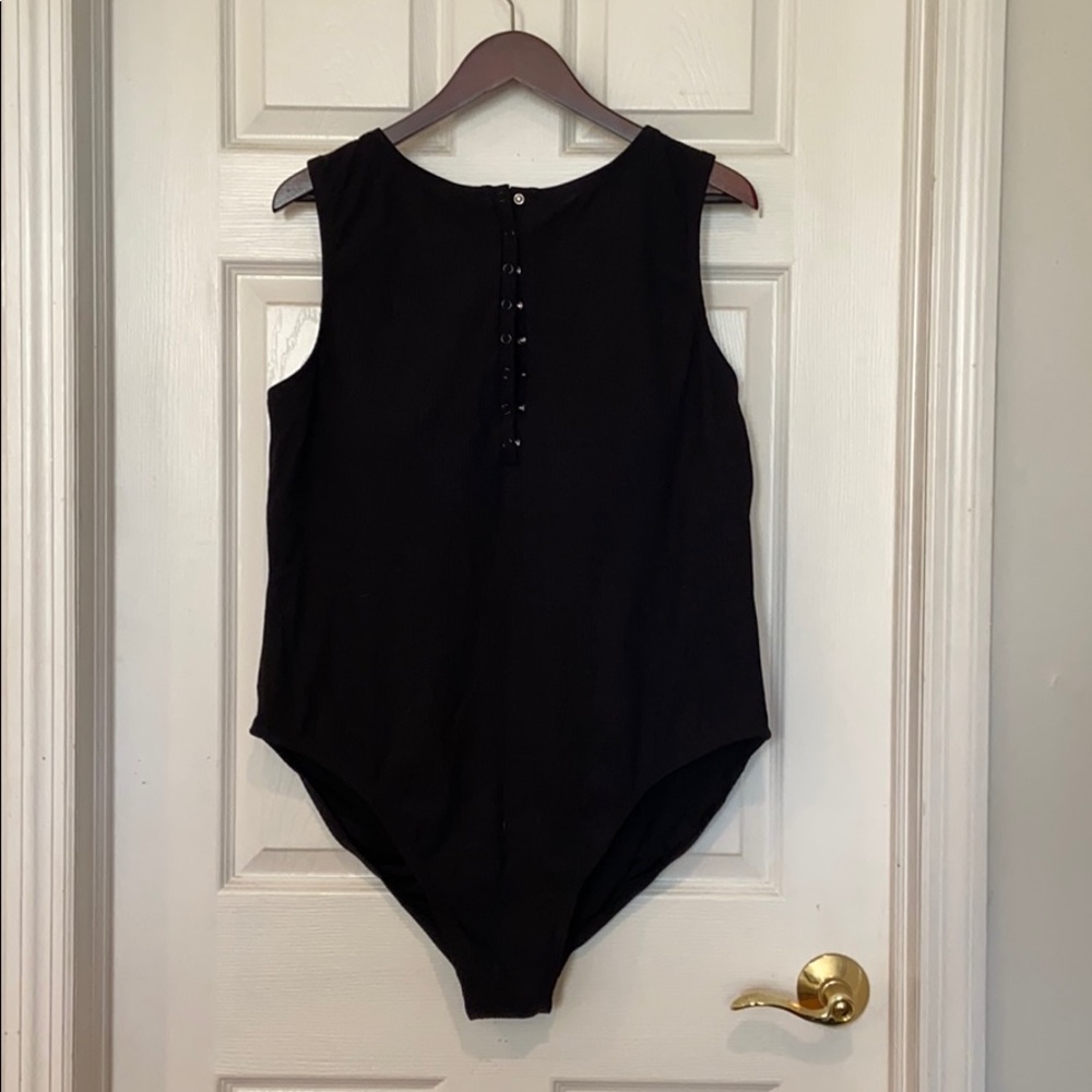Ribbed Black Plus Sized Swinsuit